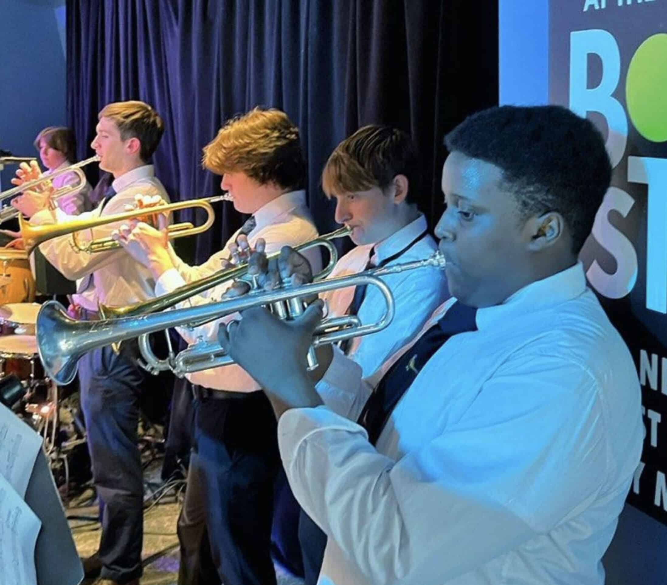 Students Playing Trumpet