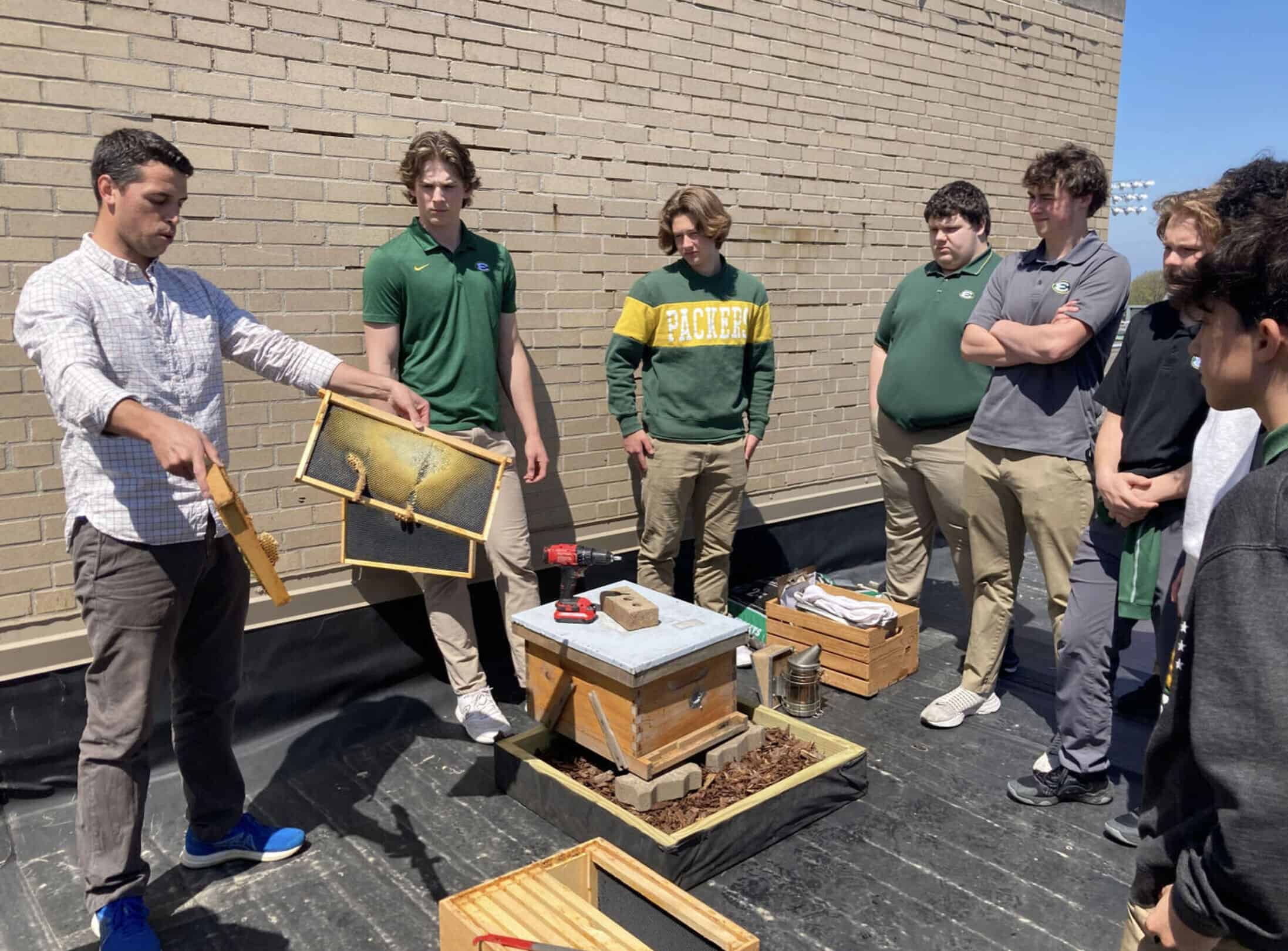 Students Beekeeping 